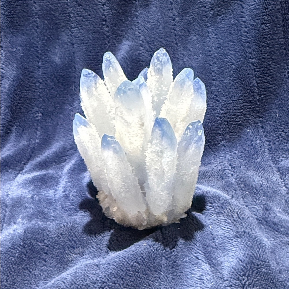 Clear Blue-Tipped Quartz Cluster - Picture 4 of 9